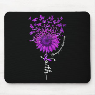 Butterfly Sunflower Fibromyalgia Awareness 1 Mouse Mat