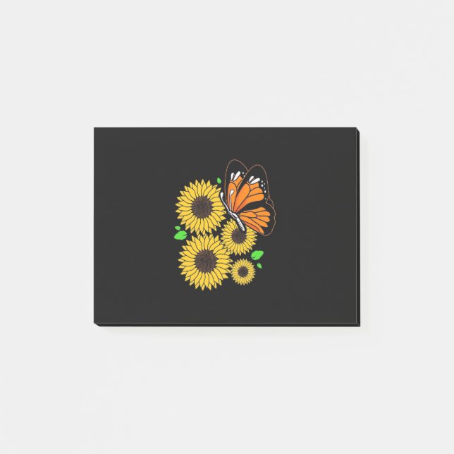 Butterfly Sunflower Garden Post-it Notes (Front)