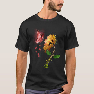 Butterfly Sunflower Hirschsprung s Disease Awarene T-Shirt