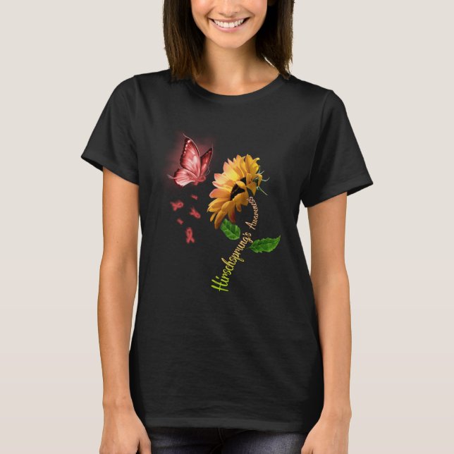 Butterfly Sunflower Hirschsprung s Disease Awarene T-Shirt (Front)
