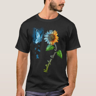 Butterfly Sunflower Huntington's Disease Awareness T-Shirt