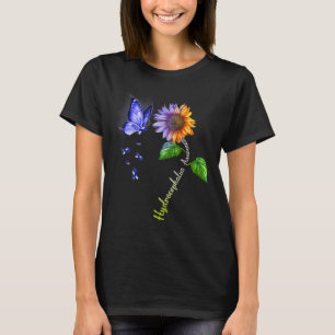Butterfly Sunflower Hydrocephalus Awareness  T-Shirt