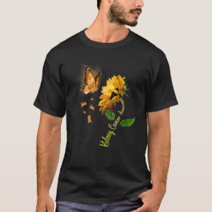 Butterfly Sunflower Kidney Cancer Awareness T-Shirt