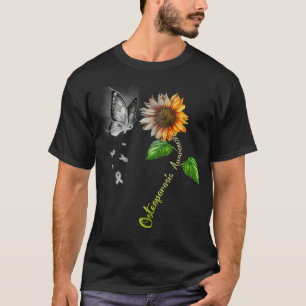 Butterfly Sunflower Osteoporosis Awareness T-Shirt