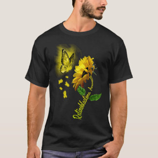 Butterfly Sunflower Retinoblastoma Awareness T-Shirt