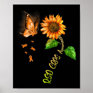 Butterfly Sunflower Rsd Crps Awareness Poster