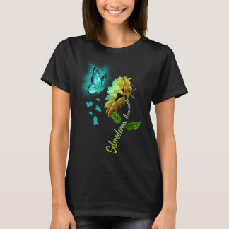 Butterfly Sunflower Scleroderma Awareness T-Shirt