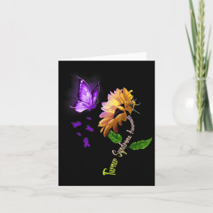Butterfly Sunflower Turner Syndrome Awareness  Card
