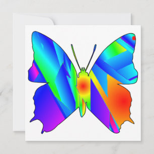 Butterfly Sunset Flat Card