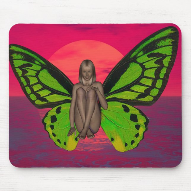 Butterfly Sunset Mouse Mat (Front)