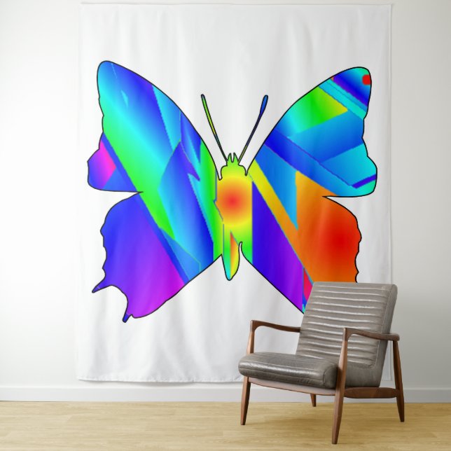 Butterfly Sunset Tapestry (In Situ)