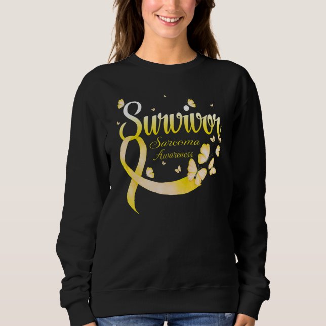 Butterfly Survivor Sarcoma Awareness Sweatshirt (Front)