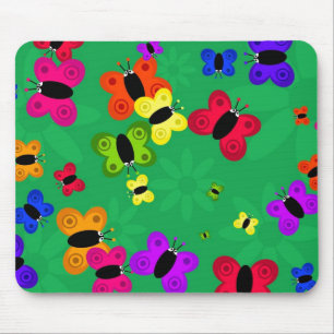 Butterfly Swarm Mouse Mat