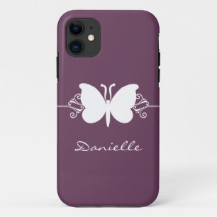 Butterfly Swirl BT iPhone 5 Case, Purple iPhone 11 Case