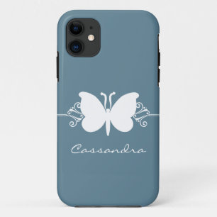 Butterfly Swirl CM ID iPhone 5 Case, Blue 11 Case