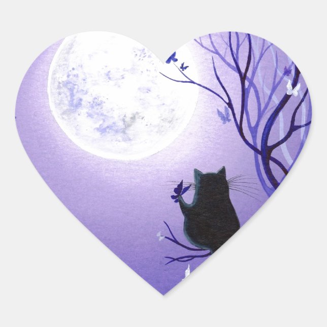 Butterfly Swirl Heart Sticker (Front)