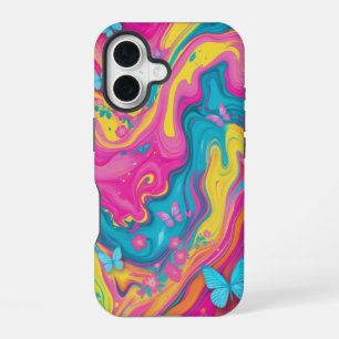 Butterfly Swirl Tye-Dye Marble Phone Case