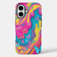 Butterfly Swirl Tye-Dye Marble Phone Case