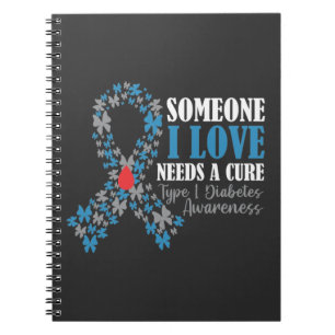 Butterfly T1D Diabetes Awareness Diabetic Support Notebook