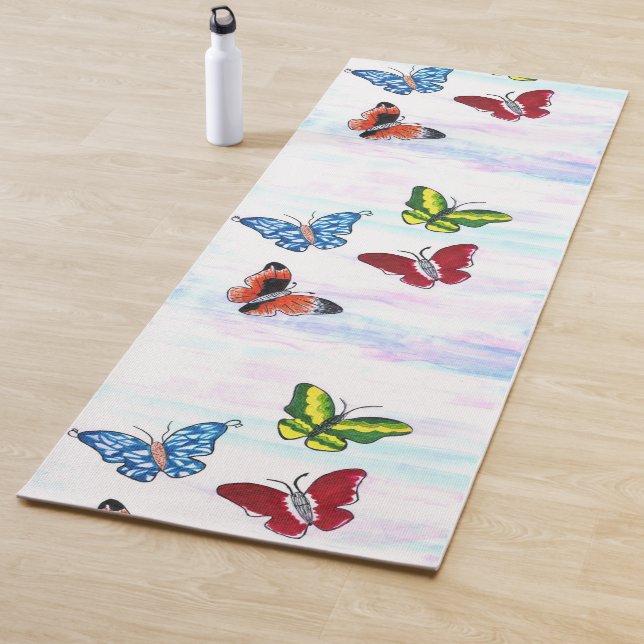 "Butterfly Tag" Yoga Mat (In Situ)