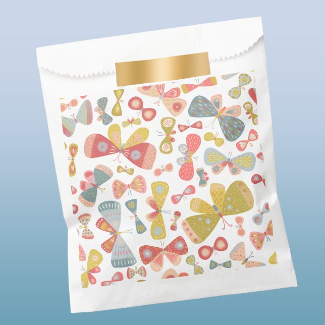 Butterfly Tango Favour Bags (Butterfly pattern fun favor bag)