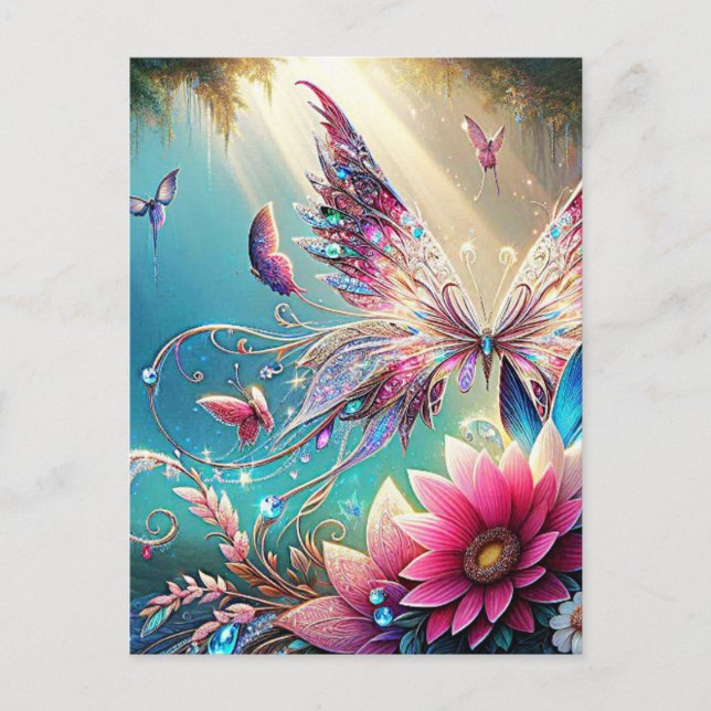 Butterfly Tapestry Postcard (Front)