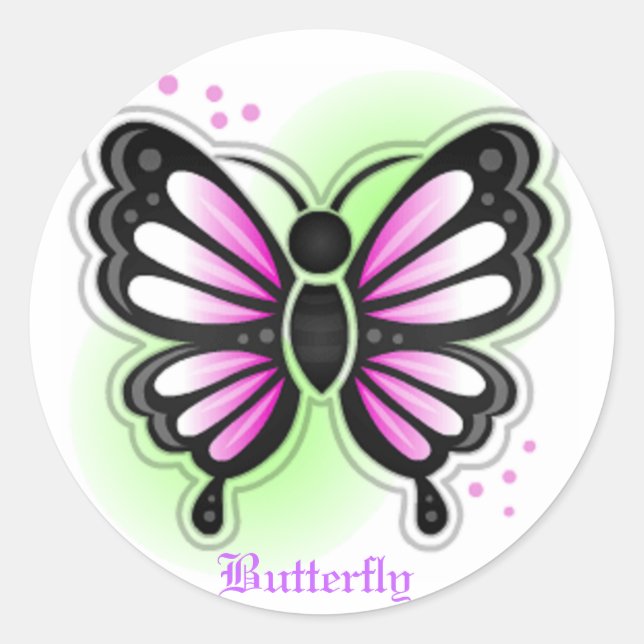 Butterfly Tattoo Sticker (Front)