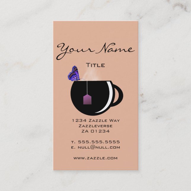 Butterfly Tea Business Card (Front)