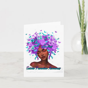 Butterfly Teal And Purple Suicide Prevention Aware Card