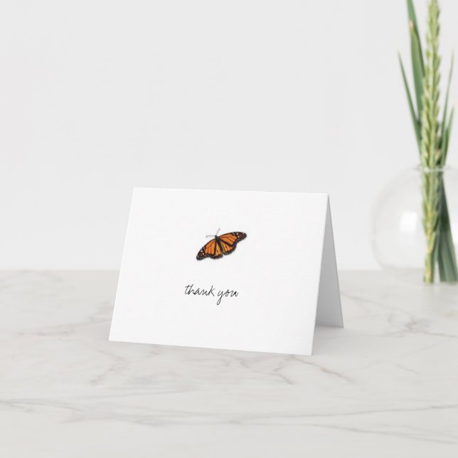 butterfly, thank you card (Front)