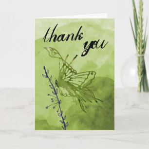 Butterfly thank you card