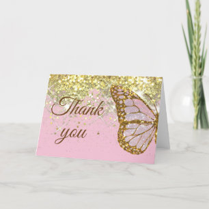 butterfly thank you card
