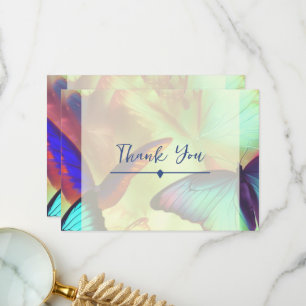 Butterfly Thank You Card Flat Option