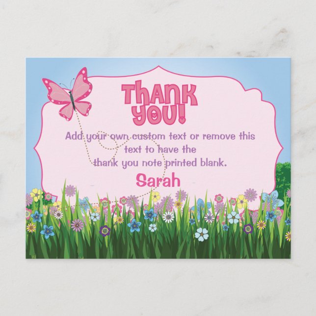 Butterfly Thank You Cards (Front)