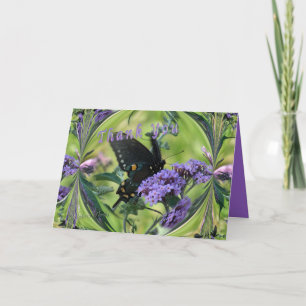 Butterfly Thank You-change inside words You Card