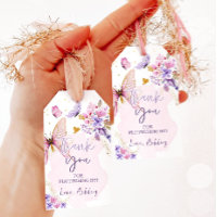 Butterfly Thank You Fluttering By Girl Birthday