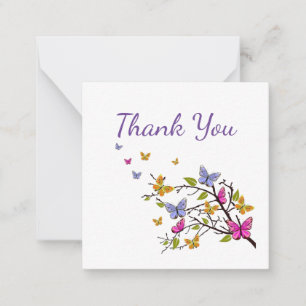 Butterfly thank you notecard