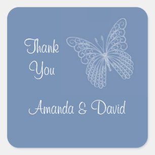 Butterfly Thank You Sticker