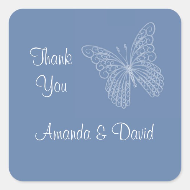 Butterfly Thank You Sticker (Front)