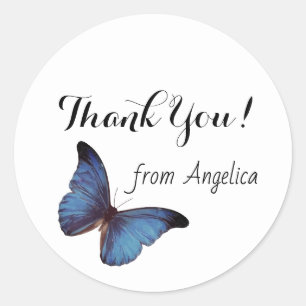 Butterfly Thank You Sticker