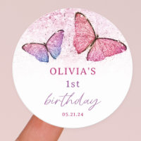 Butterfly Theme 1st Birthday Party Favour