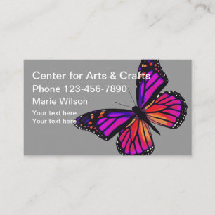 Butterfly Theme Arts And Crafts Business Card