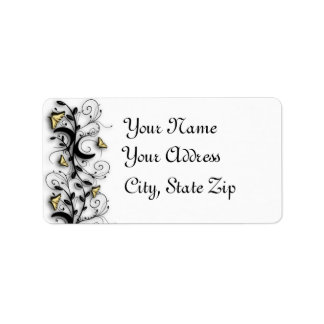 Butterfly Theme Label