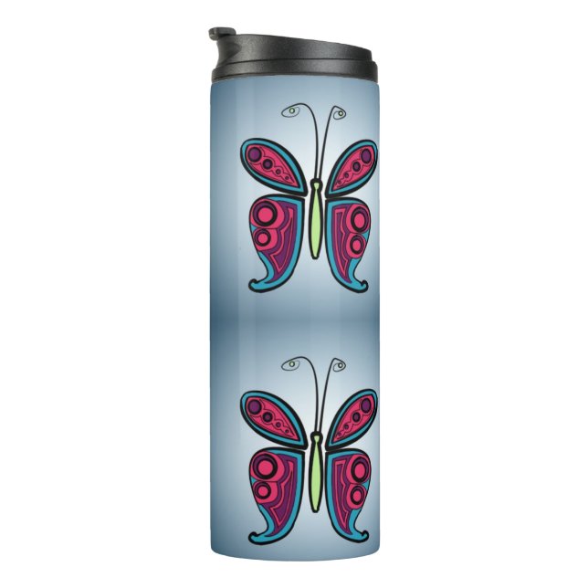 Butterfly  thermal tumbler (Rotated Right)