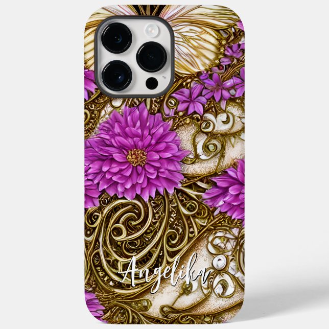 Butterfly Throw Blanket with Personalised Name Case-Mate iPhone Case (Back)