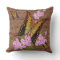 butterfly throw pillow in brown, with the waltz