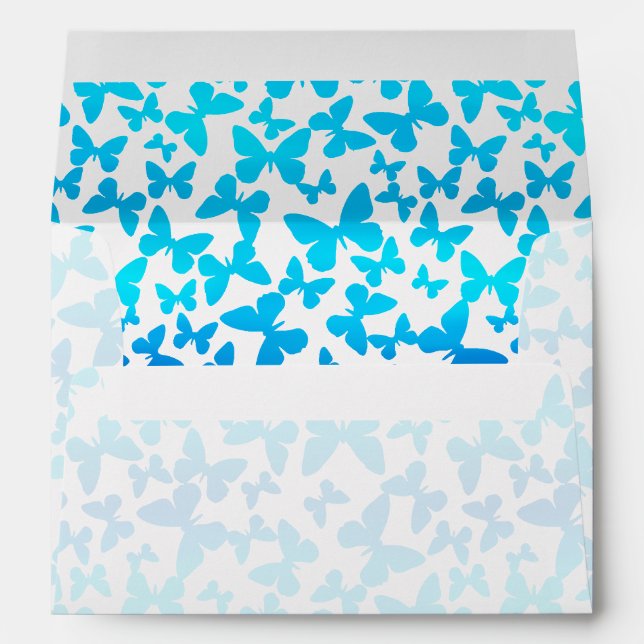 Butterfly Toss (Blue) Envelope (Back (Bottom))