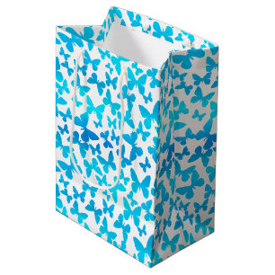 Butterfly Toss (Blue) Medium Gift Bag