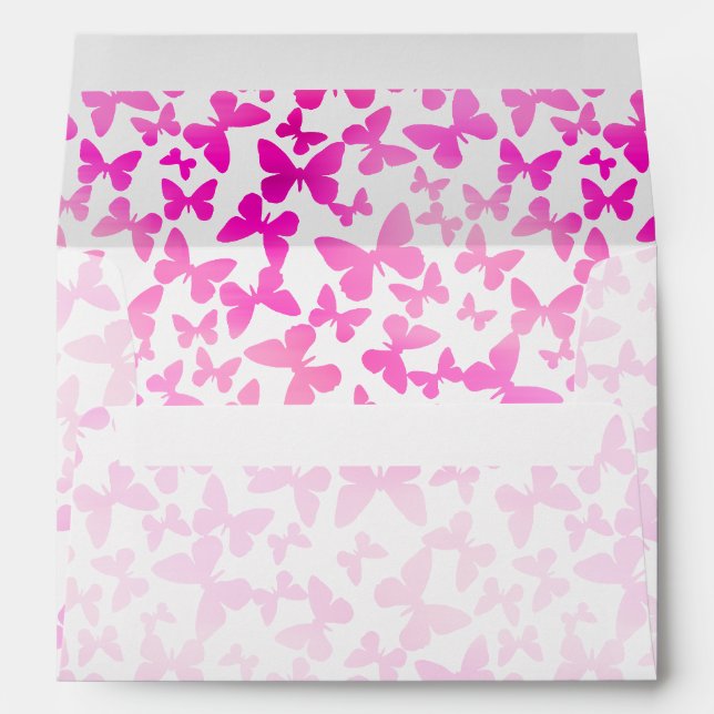 Butterfly Toss (Pink) Envelope (Back (Bottom))