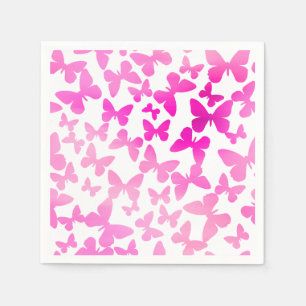 Butterfly Toss (Pink) Napkin